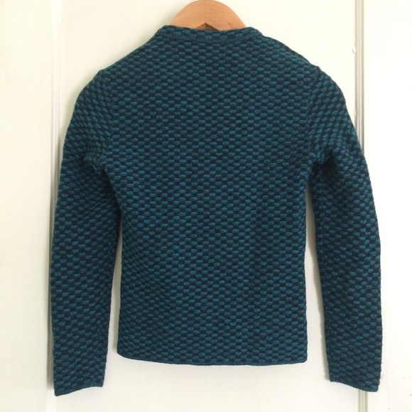 Fitted Sweater Turquoise Black Check – Unusual! - Picture 4 of 7